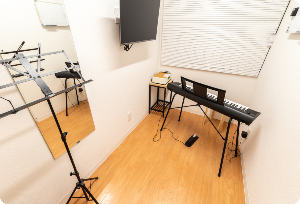 シアー音楽教室。無料でレンタルできるレッスンブース